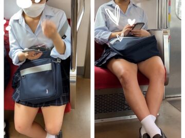 JK風制服S級ギャル系美女のエロ過ぎるミニスカ生脚417