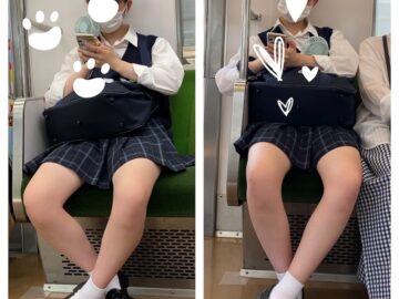 JK風制服美女の対面エロ過ぎるミニスカ生脚418