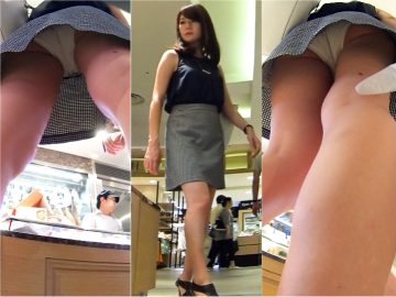 新フルHD高画質パンチラ逆さ撮り236　セレブJDが油断して魅せる清楚でエロいホワイトパンティー！