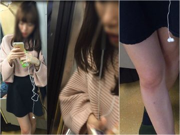 狙ってた超美脚ミニスカ美女が満員電車に乗ったのでガチ痴漢した