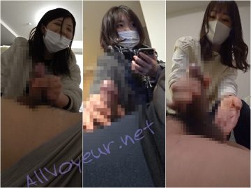 顔出し☆ガチ現役マ●ドナルドのバイト店員19歳と2回目の撮影＋20歳素人OLの手淫