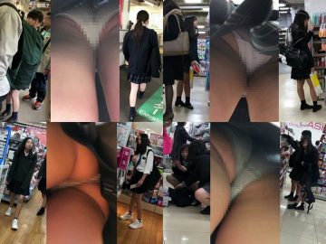 ★再販品　４人のJK風の逆さパンチラ動画　Ｓ０２５