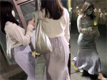 【再販】【追い抜きからのすれ違いざまの眺め6】真夜中の爆乳ＯＬに大興奮！