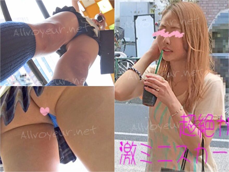 【めっちゃ可愛くて短い！尻肉ハミ出し制服GAL！！】彼氏とデート中の超ミニ激エロ食い込みGAL！