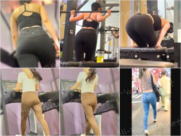 超上玉パッツン美巨尻を堪能！イヤらしい美ボディとエロ巨尻をワガママに見せつけ男を挑発！ 下品なパツパツレギンス女 編