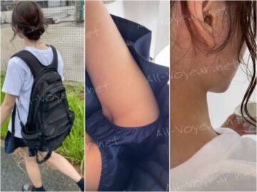 【再販】tiktok撮影の裏側／制服女子のスカートの中を撮影