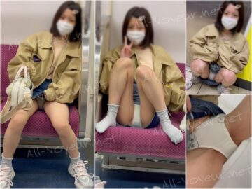JD盗撮日記39　オデコ出しの髪留め姿が可愛すぎる！！超ミニスカデニム激カワロリ顔JDを電車内で盗撮【※完全主観27分超撮影】