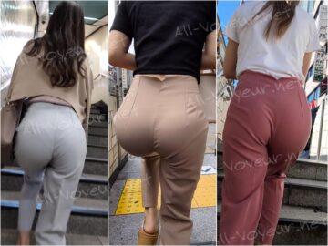 【再販】＜自信作＞春到来！爽やか水色パンツで究極のエロ尻を見せつけるS級美女！