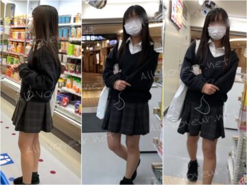 【放課後の眺め74】スリムで可愛いＪＫを店内で追い回し！