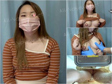 妊婦ママさん患者の無防備接種！ノーブラ美乳を揉みしだき、白パンツを真下から撮影！