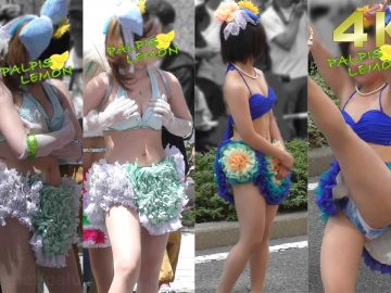 【４K】気になる青サンバっ娘＆おぱいじられムギュ