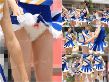 祭りだチア vol.58 【4K】 ありえない!!純白の生P！第二弾!! ひまわりカチューシャのお嬢さん！チアダンス