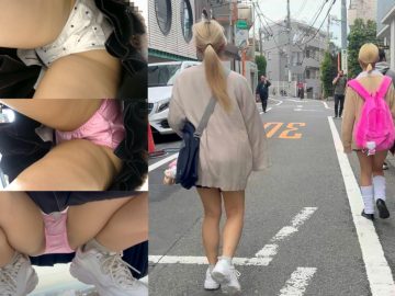 【４K】金髪ギャルJ〇♡めちゃシコぱんつ２日分で逝く！！