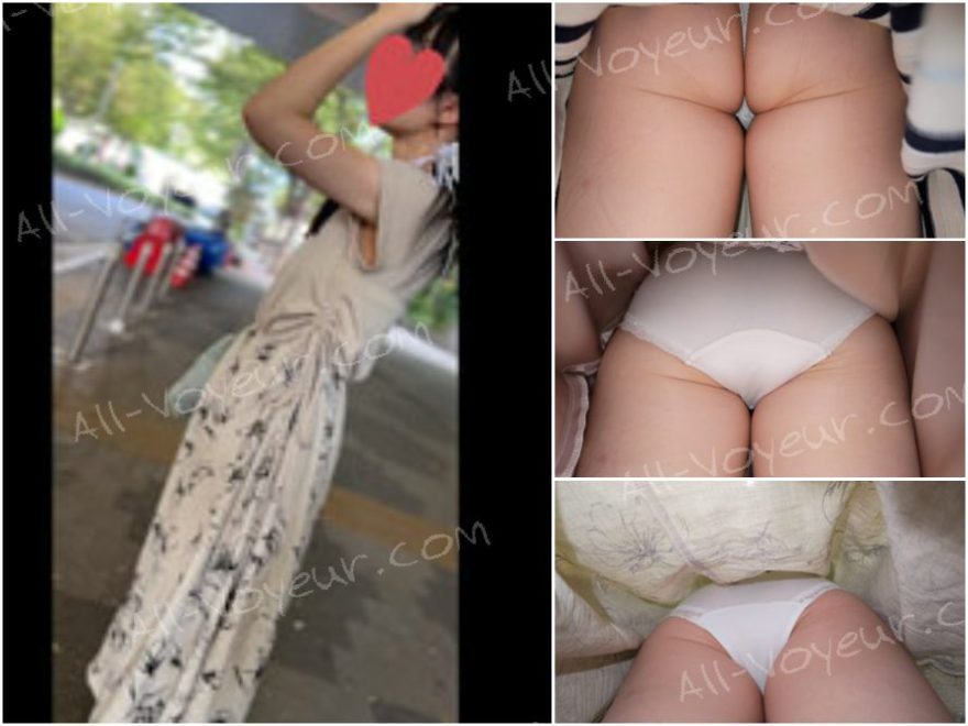 【3日間連続で逆さ撮り】3日間しか出勤してませんでしたが、背中まで見えちゃいました