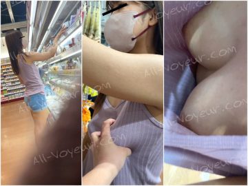 【ノーブラ揉みVOL.1】ノーブラお姉さんのおっぱいを激写！お触りまでさせてくれました！