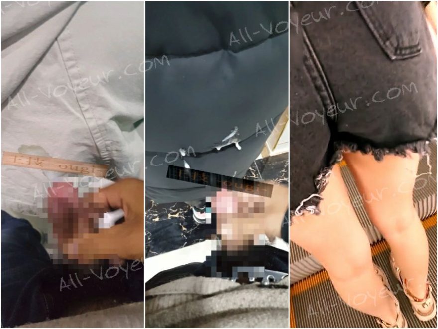 【バレあり❤】JK６人分❤　生足エロい子たちに生ぶっかけ❤