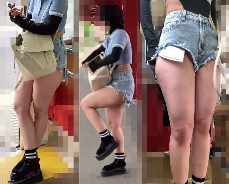 イベ帰りのハイレグエグ脚