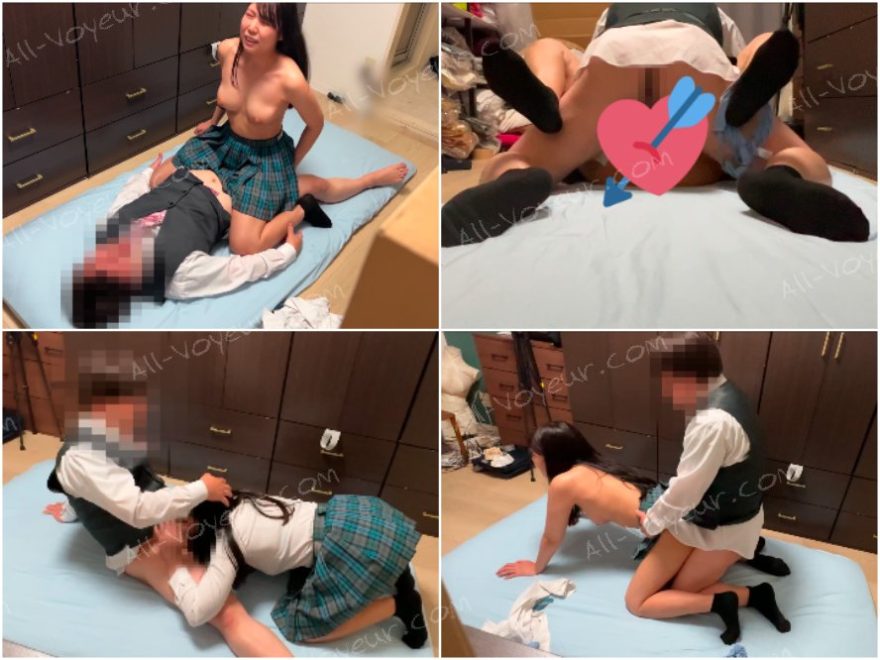 ガチ風50B　家　Fカップ美乳青チェックギャルに罵倒されながらも中発