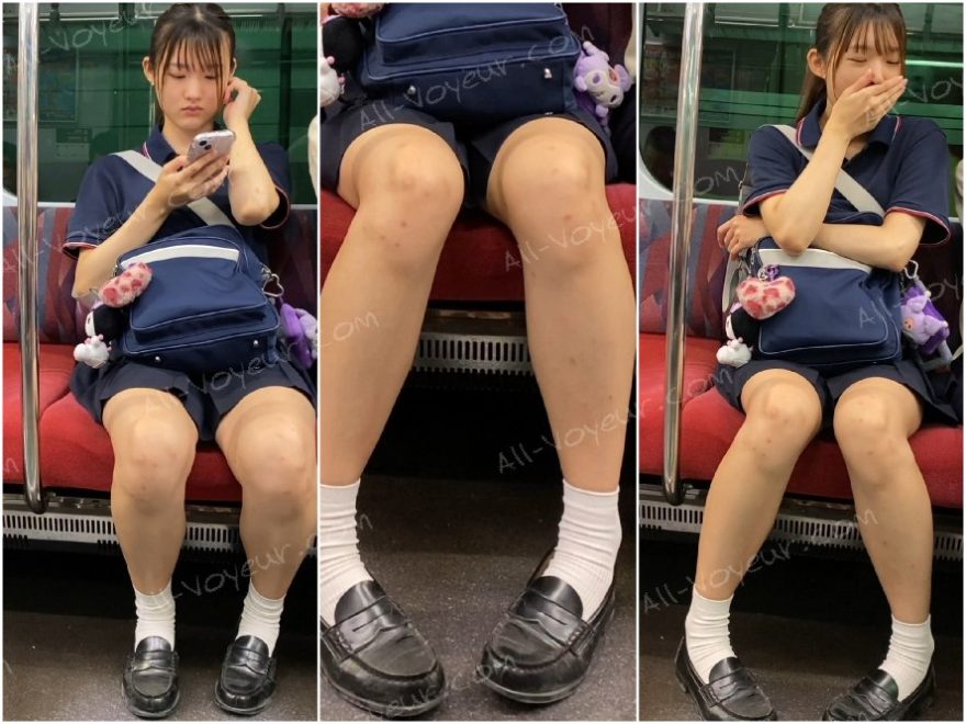 超絶ミニスカ・美女で勃起寸前！超絶S級制服美女のエロ過ぎる対面ミニスカ生脚548
