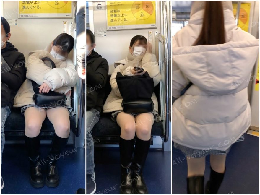 /【正面からの眺め12】ロングブーツにミニスカのJDを正面から! 【正面からの眺め12】ロングブーツにミニスカのJDを正面から!