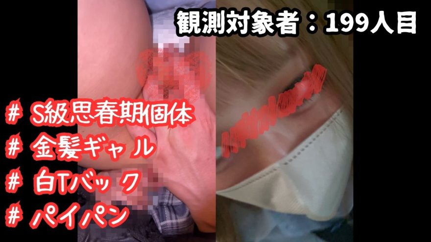 [乗車記録199] S級個体。令和の思春期金髪ギャルに無理強い手コキからのほぼ中出し成功事案。