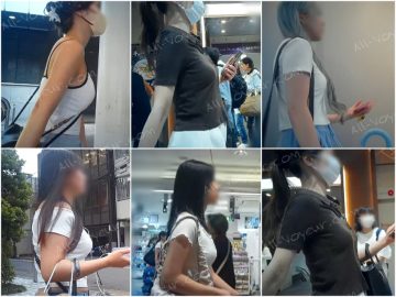 食い込みすぎ注意の美爆乳をパイスラが容赦なく締め付けまくる激カワ女子大生など